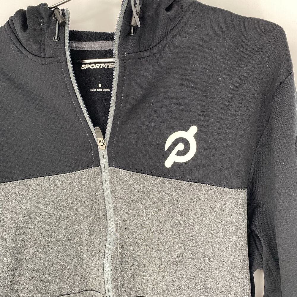 Peloton Team Sport-Tek Full Zip Hoodie Gray Black Men’s Size Small Activewear - Picture 3 of 8